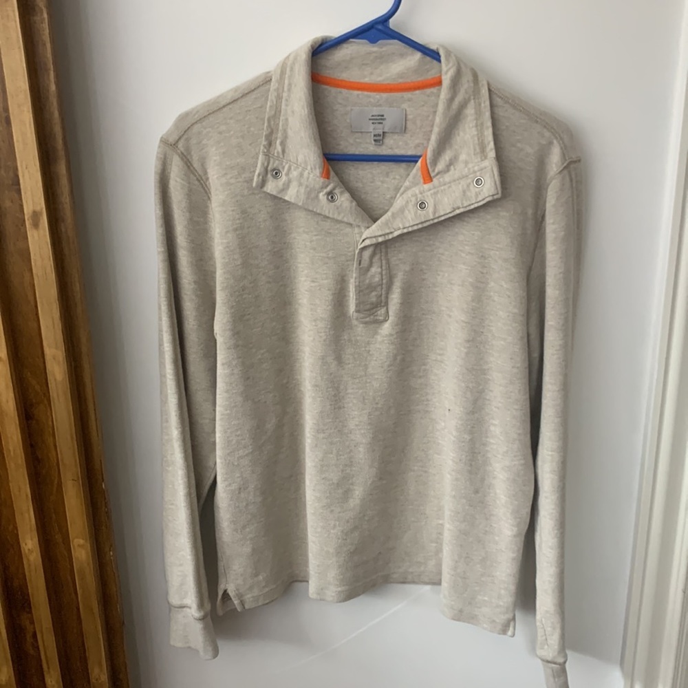 Jack Spade 1/2 Snap Button Front Sweater. Size M